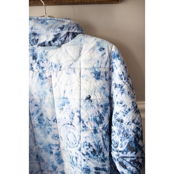 Free People Movement Pippa Packable Puffer Jacket Large Printed Batik Tie Dye - Picture 6 of 6